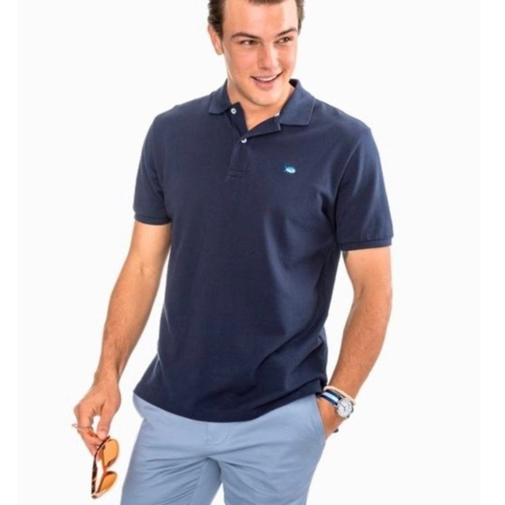 Southern Tide Skipjack Blue Polo, Size XL